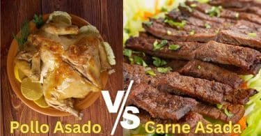 pollo asado vs carne asada